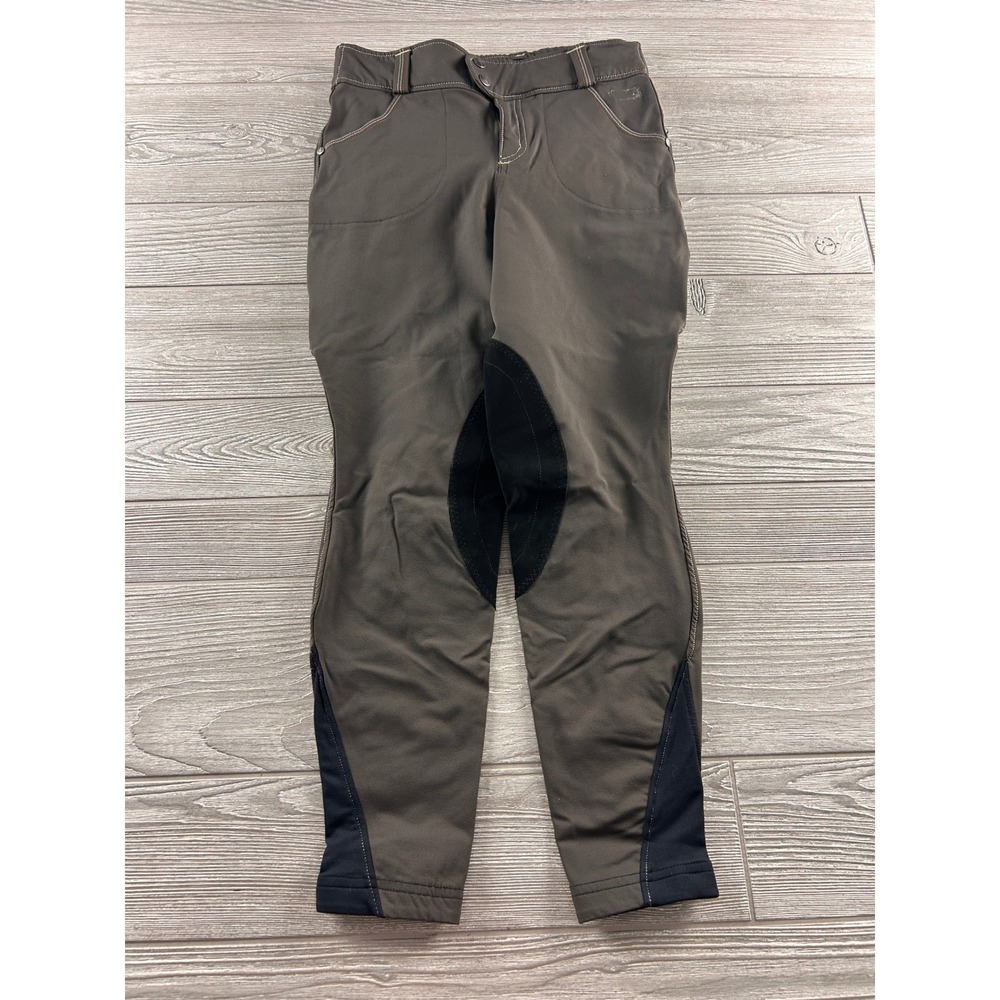 Kerrits Womens Full Seat Riding Breeches Brown Black Equestrian Pants Size S